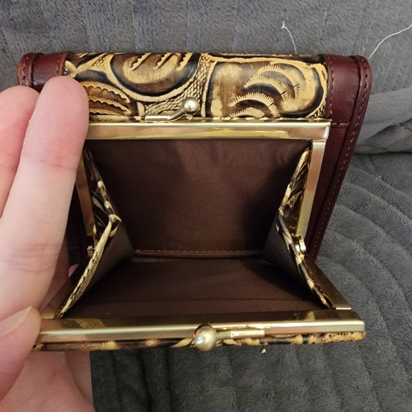 Brahmin Brown and Tan Embossed Wallet - Picture 4 of 4